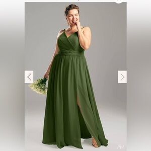 Brand New w/ tag AW Bridal Joie Bridesmaid Dress Size 20 Olive Green